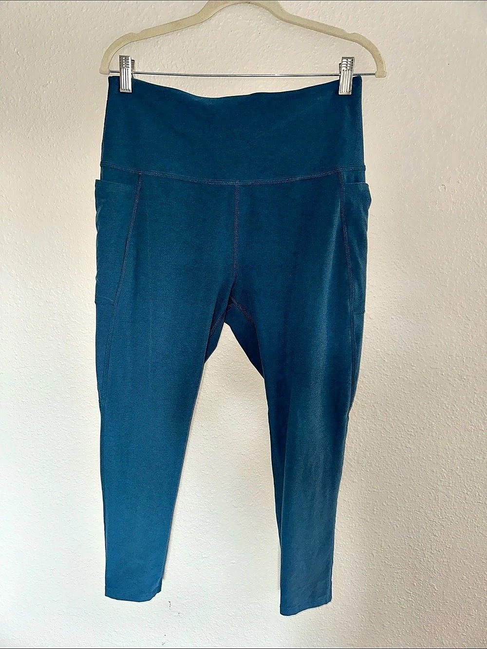 Beyond Yoga Spacedye Out Of Pocket High Waisted Midi Legging Blue gem teal 1X
